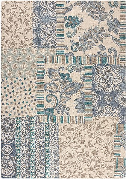 FLAIR RUGS Wollteppich »Eloise Patchwork«, rechteckig, 8 mm Höhe günstig online kaufen