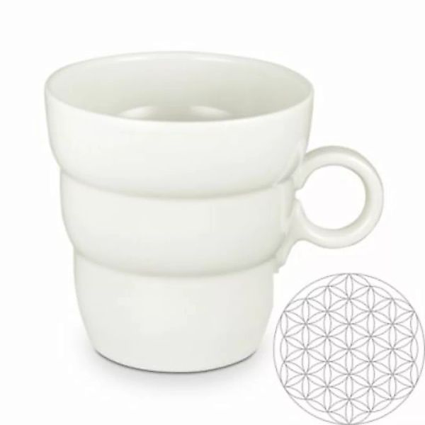 Nature's Design Shinno Tee- und Kaffeebecher, Lebensblume silbergrau günstig online kaufen
