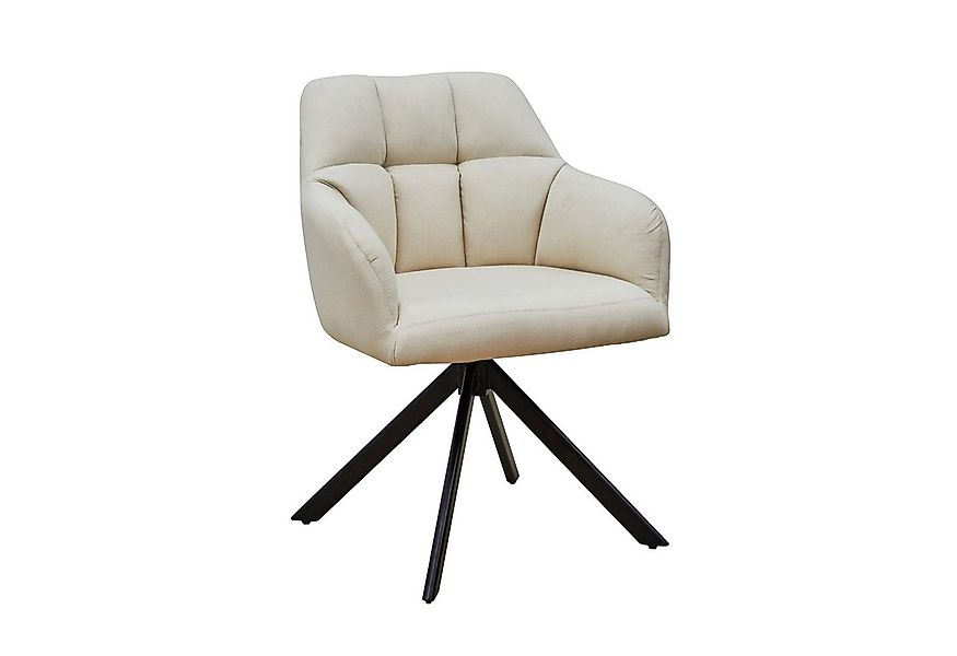 SVITA Esszimmerstuhl SORA, 360° drehbar, dick gepolstert, Stahlbeine, Stoff günstig online kaufen