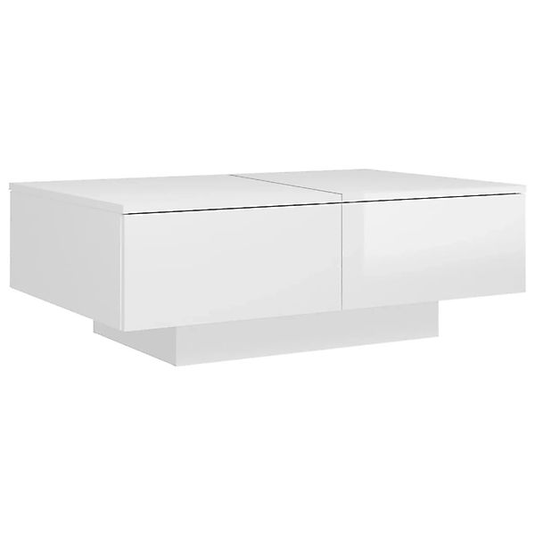 vidaXL Couchtisch Hochglanz-Weiß 90x60x31 cm Holzwerkstoff 804181 günstig online kaufen