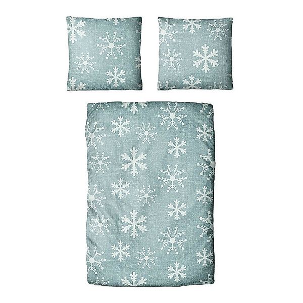 Traumschloss Bettwäsche Classic Microfaser, Flanell, 2 teilig, Schneeflocke günstig online kaufen