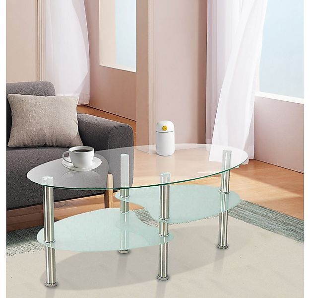 JEOBEST Couchtisch Couchtischen Beistelltisch für Wohnzimmer, Glastisch, Tr günstig online kaufen