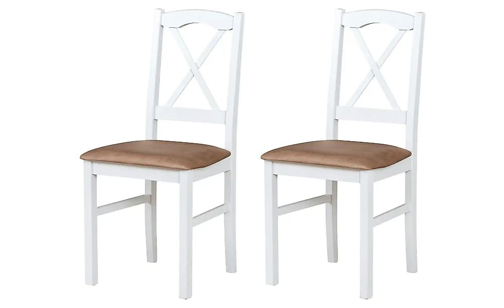 Esszimmerstuhl 2er-Set   ¦ weiß ¦ Maße (cm): B: 43 H: 94 Stühle > Küchenstü günstig online kaufen