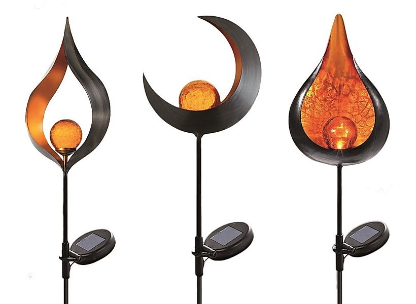 BONETTI LED Solarleuchte 3er Set Gartenstecker günstig online kaufen