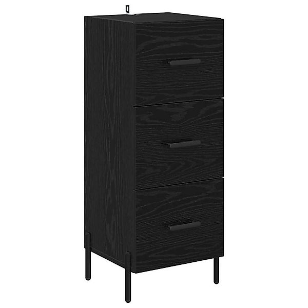 vidaXL Sideboard Schwarz Eichen-Optik 34 x 34,5 x 90 cm Holzwerkstoff 88156 günstig online kaufen