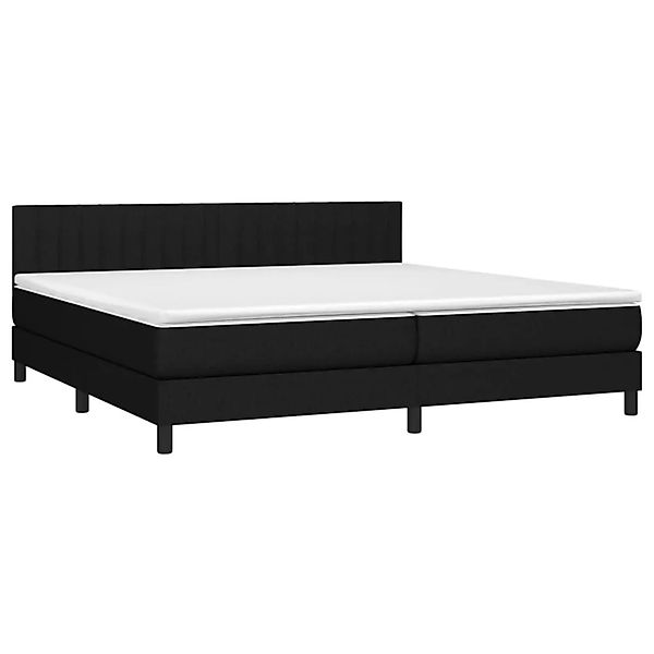 vidaXL Boxspringbett mit Matratze & LED Schwarz 200x200 cm Stoff 3133343 günstig online kaufen