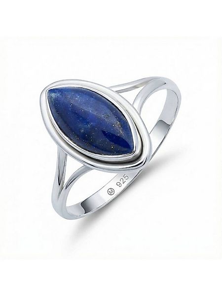 mantraroma Silberring SARALA Ellipse aus 925 Silber mit Lapis Lazuli (Ring günstig online kaufen