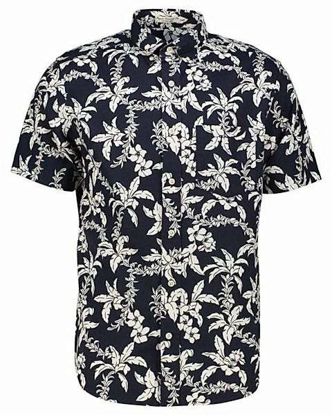 Gant Langarmhemd Herren Hemd COTTON LINEN PALM Regular Fit Kurzarm (1-tlg) günstig online kaufen