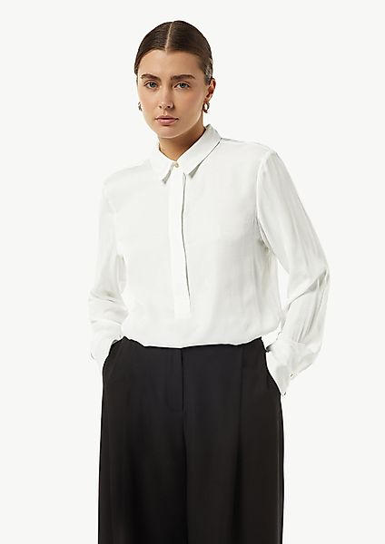Comma Langarmbluse Elegante Satinbluse mit verdeckter günstig online kaufen