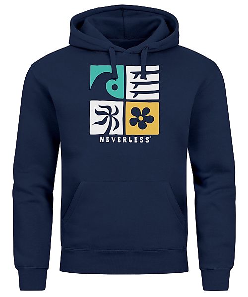 Neverless Hoodie Hoodie Herren Print Surfing günstig online kaufen