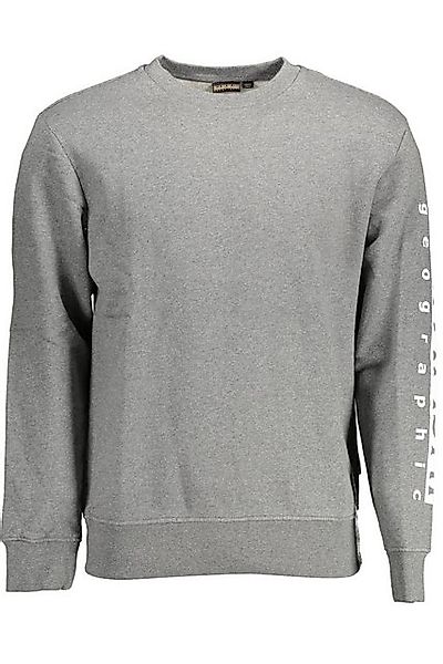 Napapijri Sweatshirt Graues Herren-Sweatshirt mit Rundhalsausschnitt und günstig online kaufen