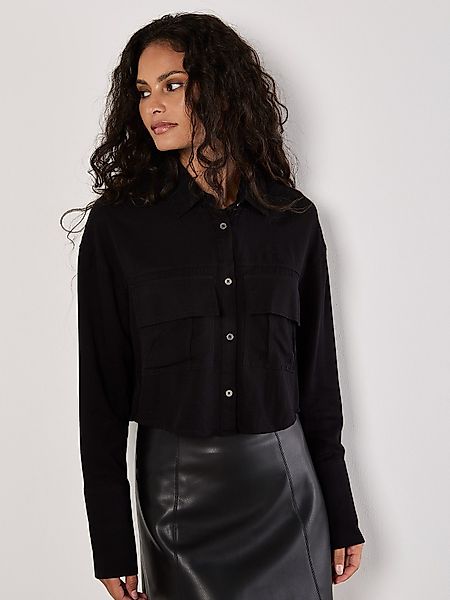 Apricot Jeansjacke Cropped Shirt, aus weichem günstig online kaufen