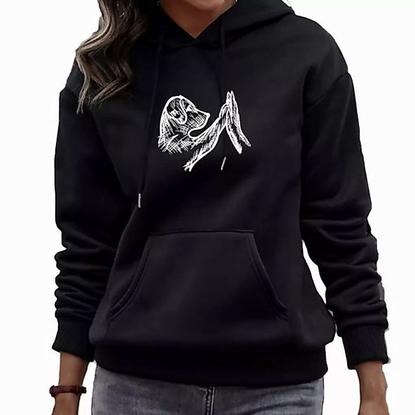 Banco Kapuzensweatshirt Damen Hund Dog Unifarben Sweet Heart Unifarben Größ günstig online kaufen