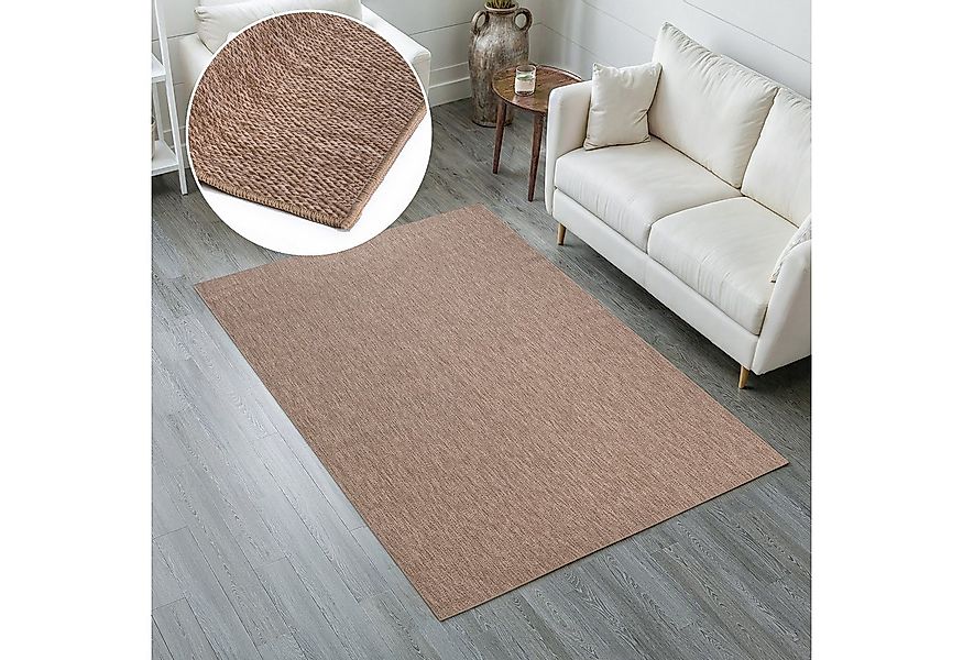 my home Teppich Kian, rechteckig, Höhe: 3 mm, Sisal-Optik, Flachgewebe, In- günstig online kaufen