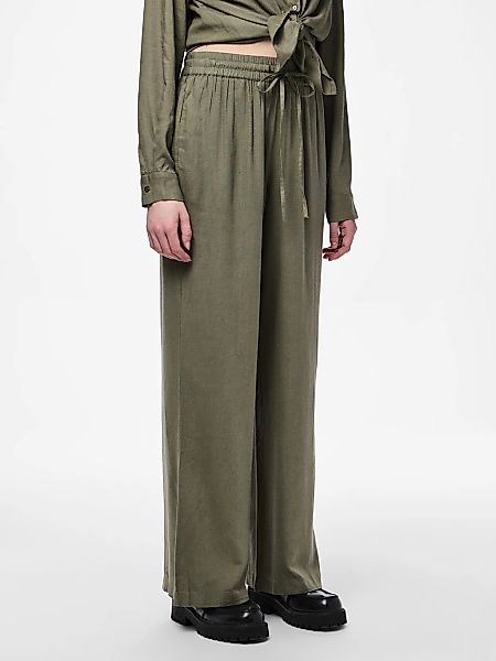 pieces Schlupfhose "PCPIA HW WIDE PANTS WVN NOOS", mit Leinen günstig online kaufen