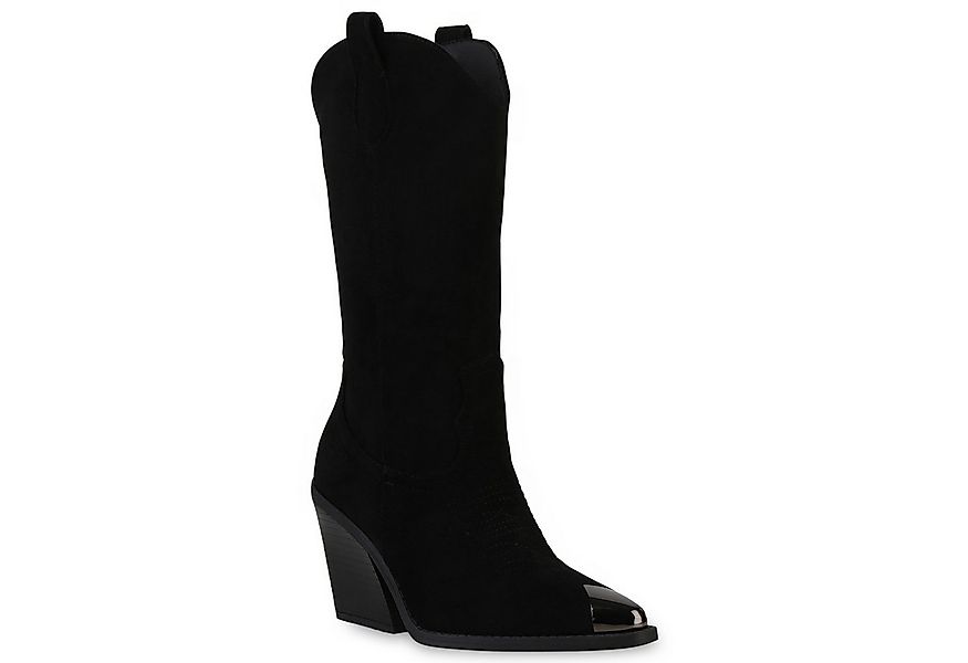 VAN HILL 840584 Cowboystiefel Damen Cowboystiefel Trichterabsatz Spitze Sti günstig online kaufen