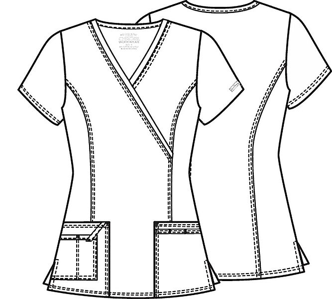 Cherokee Funktionsbluse Core Stretch Damenkasack mit Wickeloptik günstig online kaufen