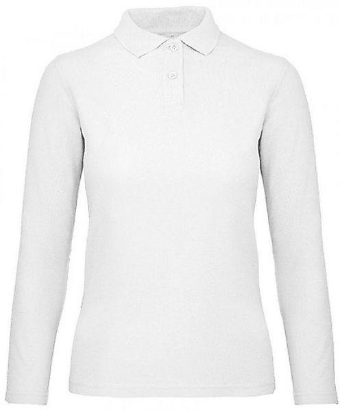 B&C Langarm-Poloshirt Damen Long Sleeve Polo ID.001 / 100 % Baumwollpiqué günstig online kaufen