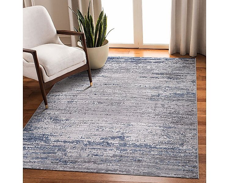 Rugium Teppich Motto 4585 Moderner Teppich in Grau und Blau, Höhe: 7 mm, re günstig online kaufen