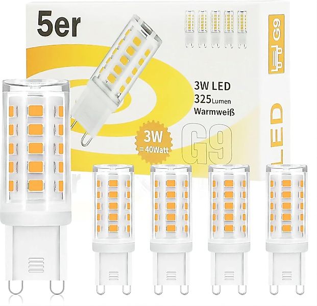 ZMH LED-Leuchtmittel Warmweiß Leuchtmittel 3W G9 günstig online kaufen