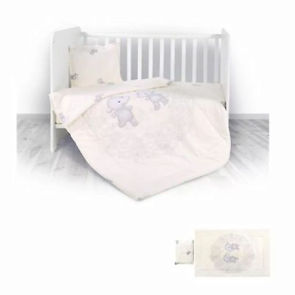 3-teilige Baby-Bettwäsche-Garnitur Bettwäsche 145 x 97 cm beige Gr. one siz günstig online kaufen