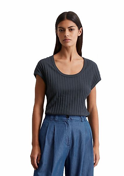 Marc O'Polo T-Shirt luftiges Strickgewebemuster, slim fit günstig online kaufen
