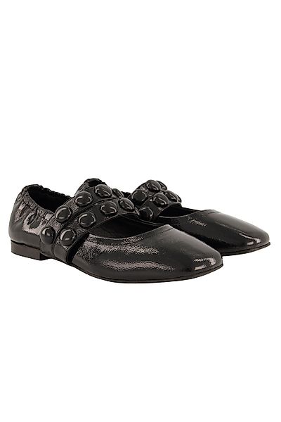 Ulla Popken Leder-Ballerinas Schmuckkugeln Nappaleder Weite günstig online kaufen
