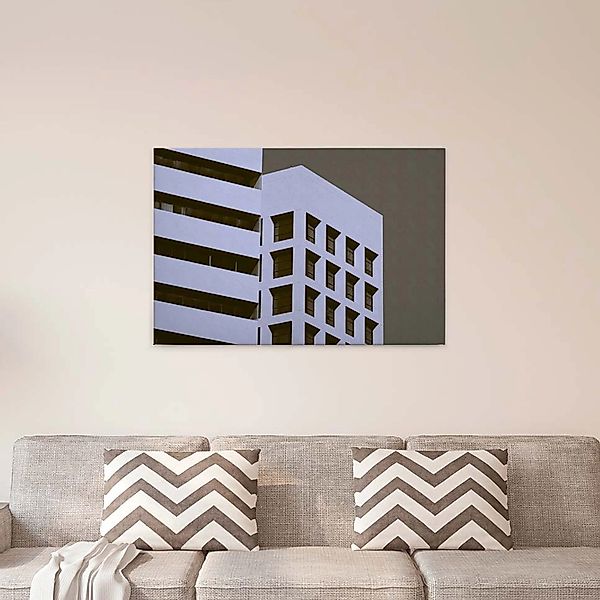 Bricoflor Wandbild Mit Architektur Design Leinwand Bild Im Bauhausstil In G günstig online kaufen
