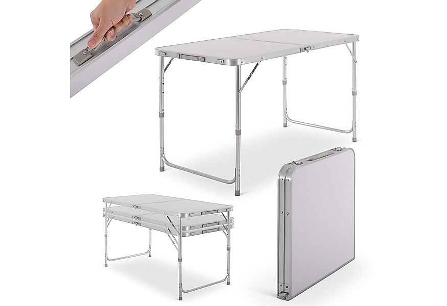 Raburg Campingtisch klappbar, Klapptisch 3-fach höhenverstellbar, Weiß, Luk günstig online kaufen