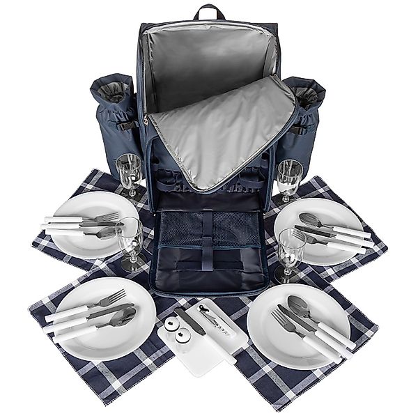 anndora Picknickrucksack Wanderrucksack Rucksack für 4 günstig online kaufen
