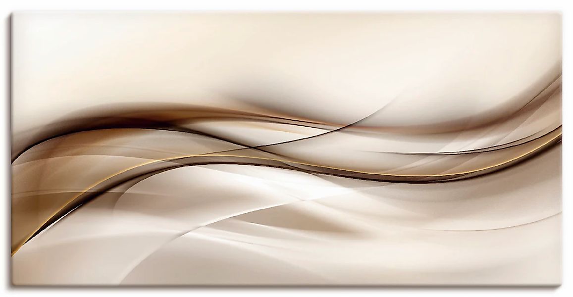 Artland Wandbild "Braune abstrakte Welle" Muster 1 Stk. tlg. als Alubild, O günstig online kaufen