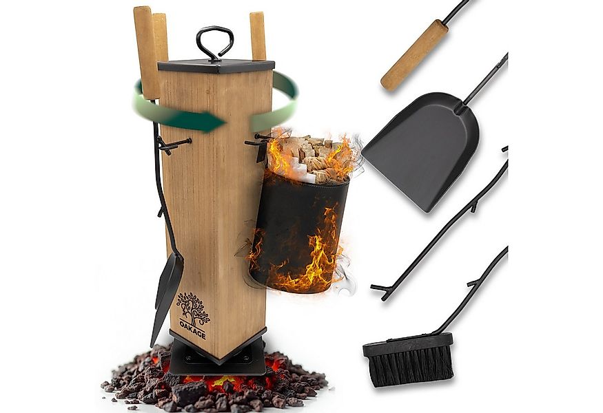 OAKAGE Kamingarnitur Kaminbesteck – Stilvolles Design trifft auf maximale F günstig online kaufen