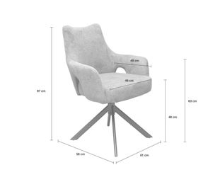 dasmöbelwerk Esszimmerstuhl Esszimmerstuhl Merlin Drehstuhl Webstoff günstig online kaufen