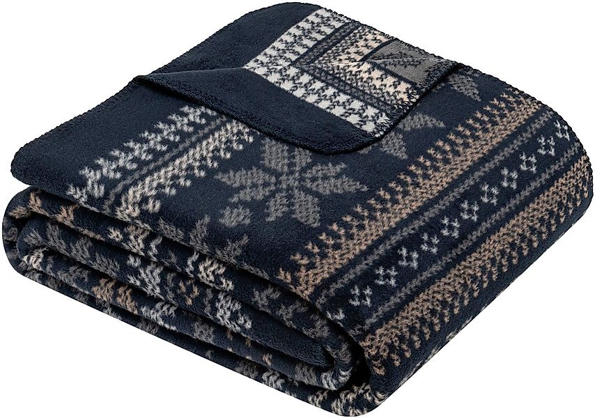 Wohndecke Skien, IBENA, mit Norwegermuster günstig online kaufen