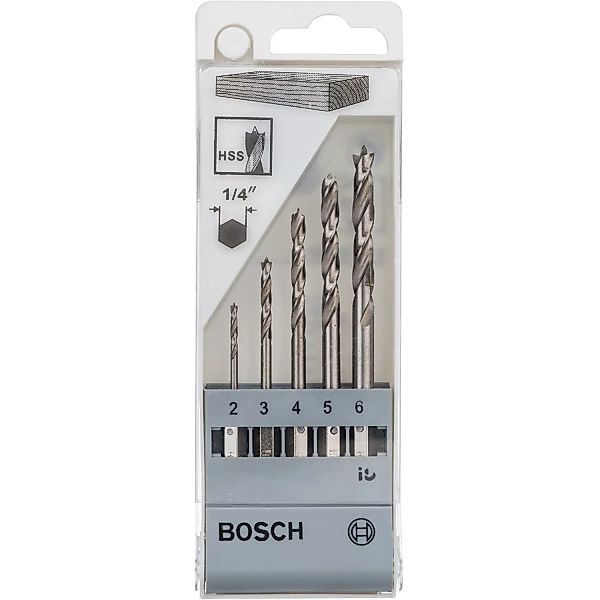 Bosch Holzbohrer-Set mit Sechskantschaft 5-teilig Ø 2 mm - 6 mm günstig online kaufen