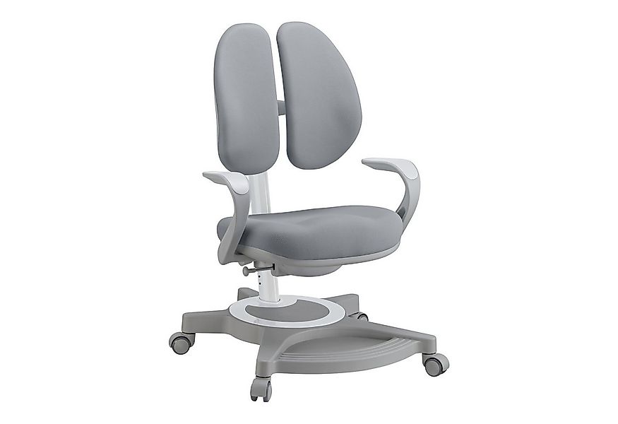 en.casa Kinderstuhl, »Partille« gepolstert verstellbar 99x55x76 cm Grau günstig online kaufen