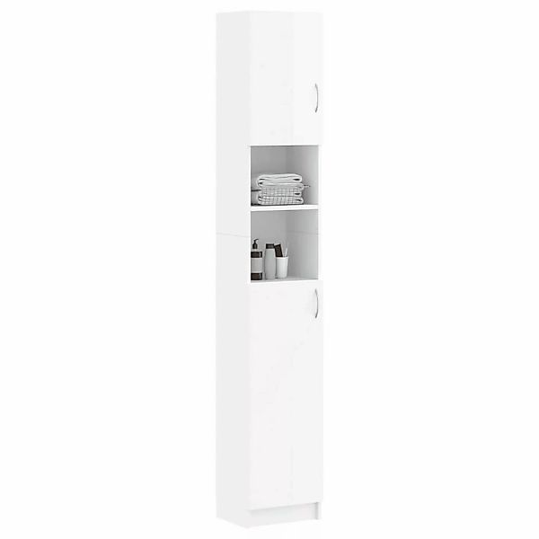 Badezimmerschrank Hochglanz-weiß 32ã25,5ã190 Cm Spanplatte günstig online kaufen