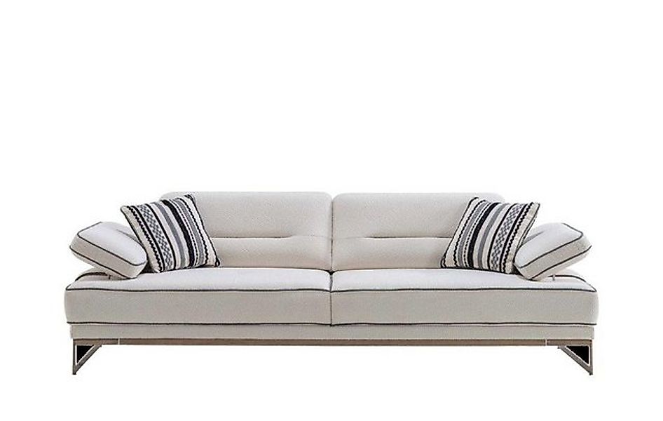 JVmoebel Sofa Weißes Sofa Exklusiver 3-Sitzer Wohnzimmer Textil Polster Cou günstig online kaufen