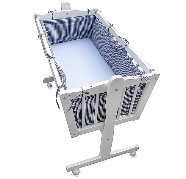 VitaliSpa® Babybett, Weiß/Grau, 100 x 54 cm mit Rollen günstig online kaufen