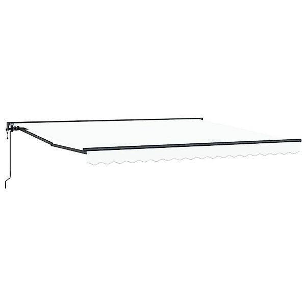 vidaXL Einziehbare Markise Weiß 400 x 300 cm Polyester und Metall 3330638 günstig online kaufen