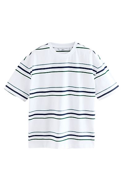 Next T-Shirt Gestreiftes T-Shirt 100 % Baumwolle günstig online kaufen