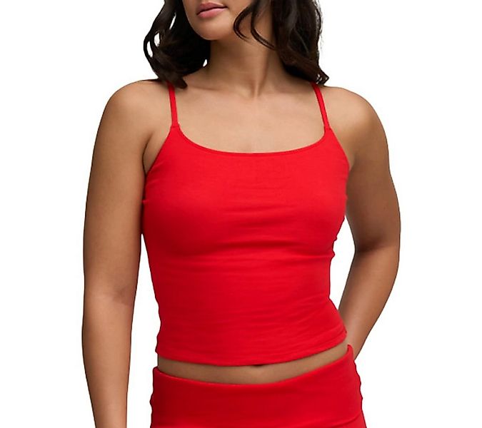 cfab by creamy fabrics Spaghettitop Cotton Cami-Top-Fire Red-S (1-tlg) günstig online kaufen