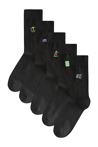 Next Kurzsocken Bestickte, lustige Socken, 5er-Pack günstig online kaufen