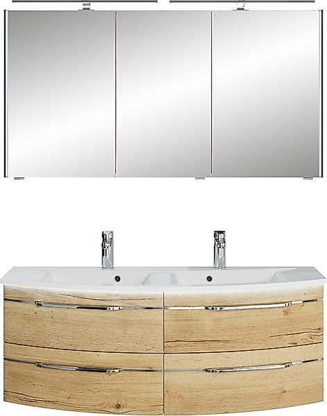 Saphir Badmöbel-Set »Badezimmer-Set 133,2 cm breit, inkl. Türdämpfer, 3 Tür günstig online kaufen