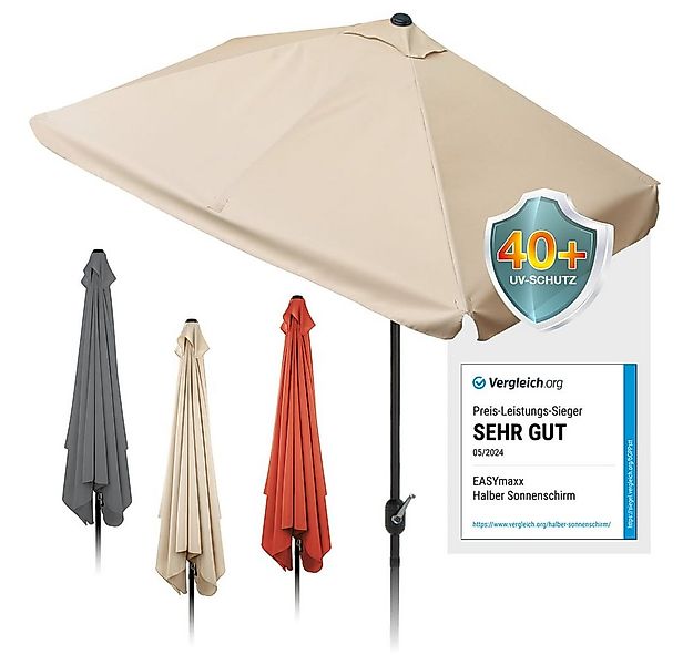 EASYmaxx Sonnenschirm rechteckig, 230 x 140 cm für Balkon und Terasse, mit günstig online kaufen