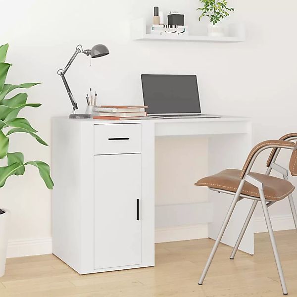 Vidaxl Schreibtisch Weiß 100x49x75 Cm Holzwerkstoff günstig online kaufen