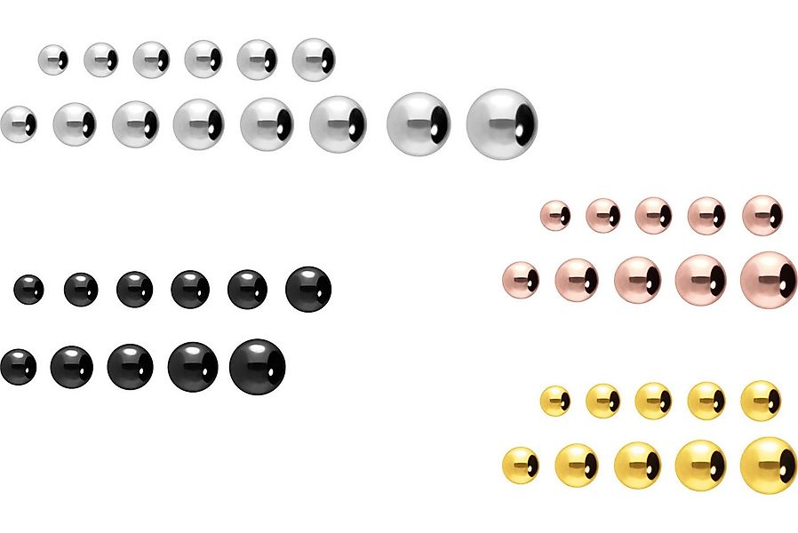 PIERCINGLINE Piercing-Set Chirurgenstahl Schraubkugel (Schraub-Aufsätze, 1- günstig online kaufen