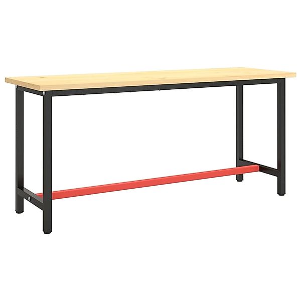 Werkbankgestell Mattschwarz Und Mattrot 170x50x79 Cm Metall günstig online kaufen