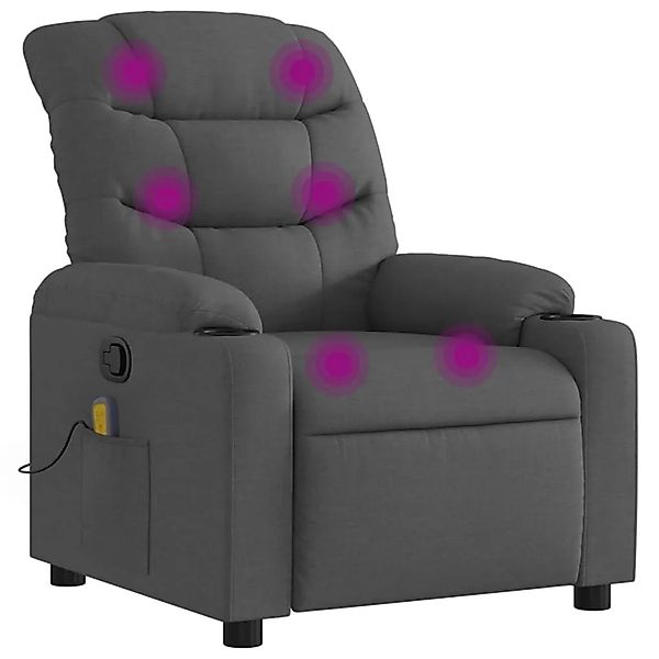 vidaXL Massage-Relaxsessel Stoff Dunkelgrau 3206852 günstig online kaufen