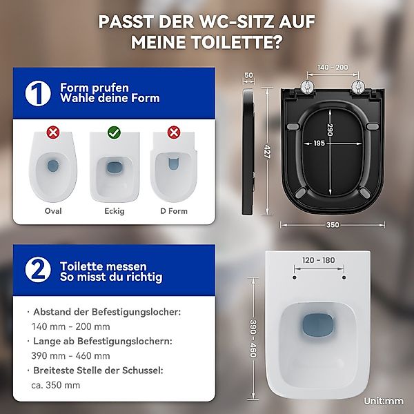 DERW MAX WC-Sitz Toilettensitz mit Absenkautomatik, günstig online kaufen